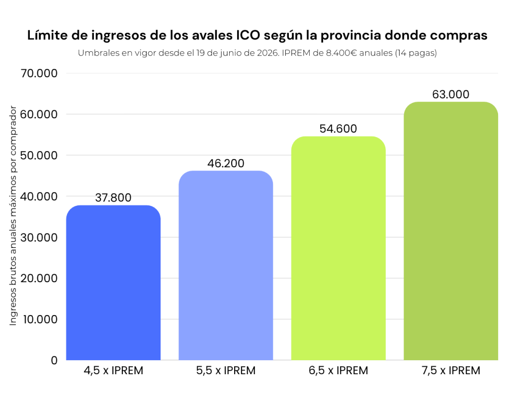 Limite de ingresos de los avales ICO